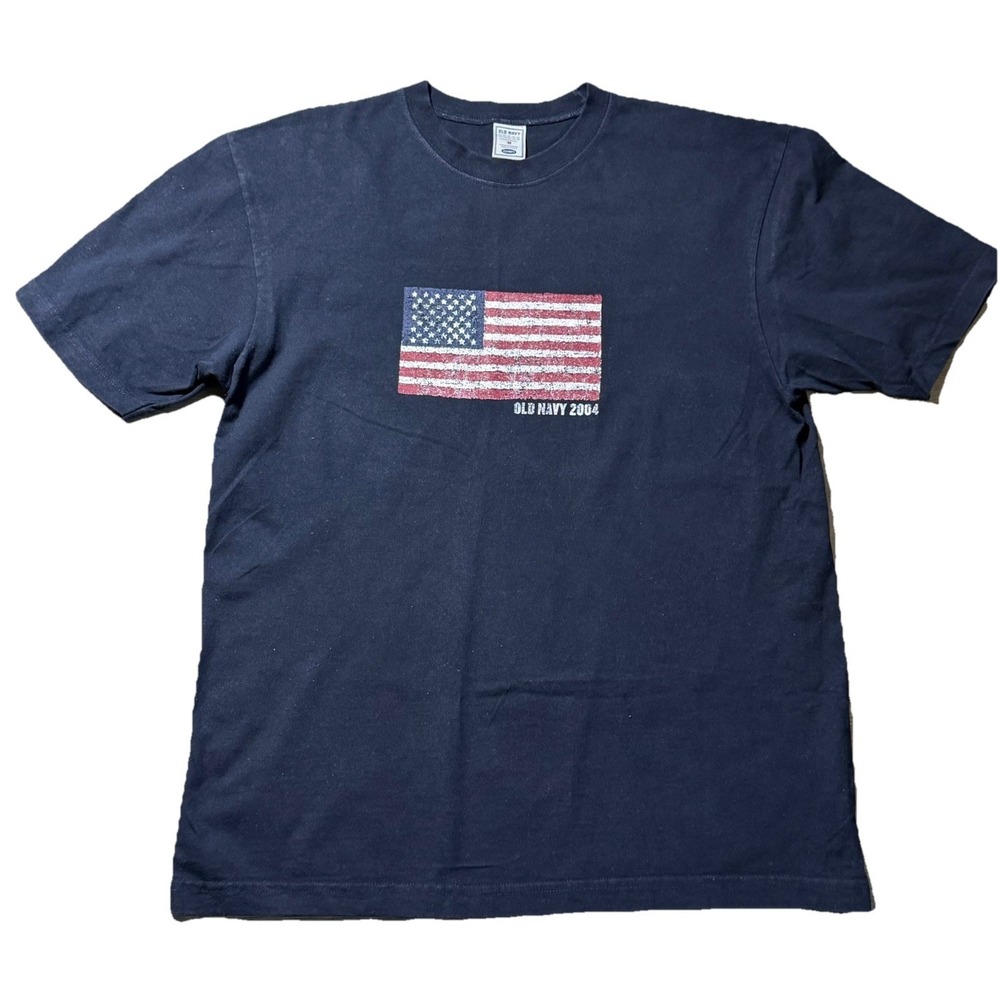 Y2K Old Navy 2004 American Flag Tee M